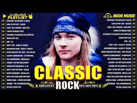 Metallica, Queen, Nirvana, Guns N Roses, Bon Jovi, ACDC 🔥 Best Classic Rock Songs 70s 80s 90s