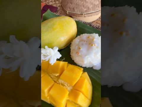 Mango with sweet sticky rice part 2 #thailand #reels #mango #stickyrice #asmr #youtubeshorts