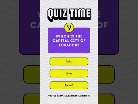 Wich is the capital city of Ecuador ? #shorts #countries #geography #cuba  #city #viral