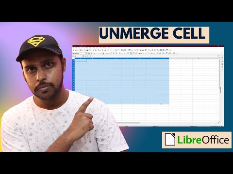 How to unmerge cell on libreoffice calc | unmerge cell libreoffice calc