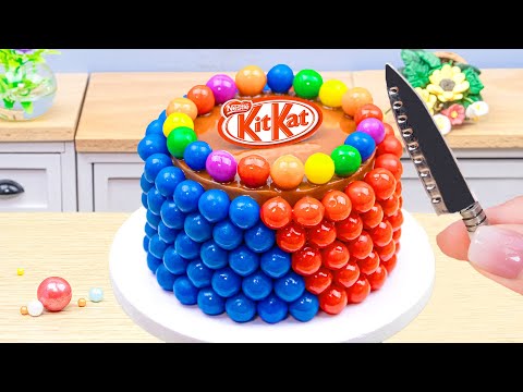 Miniature Buttercream Cake Decorating ideas with Chocolate | Satisfying Rainbow Pop it Cake Recipe