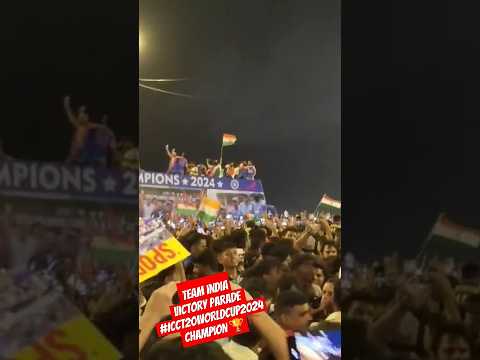 India Team Parade Live | Team India Return Home | T20 World Cup 2024 Champions 🏆 #teamindia #india