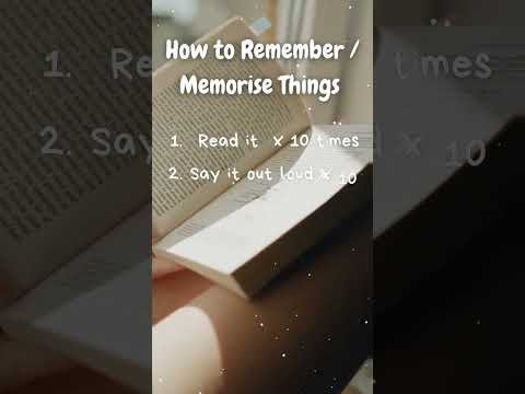 How to Memorise Things Instantly 📚👩🏻‍🎓