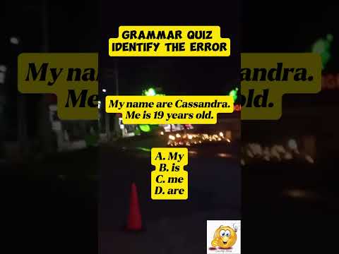 Grammar Quiz 20 identify the error in the sentence #learnenglish #grammar #grammarquiz