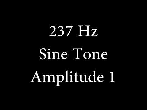 237 Hz Sine Tone Amplitude 1