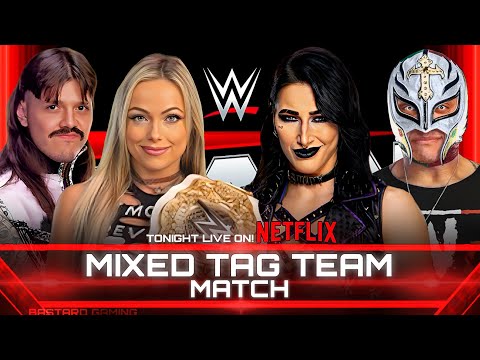 WWE 2K24 | Rhea Ripley & Rey Mysterio VS Liv Morgan & Dominik Mysterio - Mixed Tag Team Match | Raw