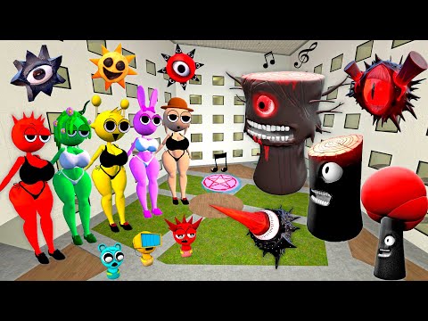 💥 NEW EVOLUTION OF MR TREE SPRUNKI ALL PHASE MISS SPRUNKI MR SUN SPARTAN KICKING LIMINAL HOTEL Gmod