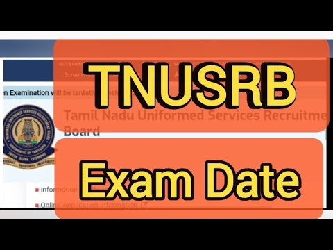 tnusrb pc exam date announced!!tamilnadu uniformed service recruitment #tnusrb #tnusrblatestnews