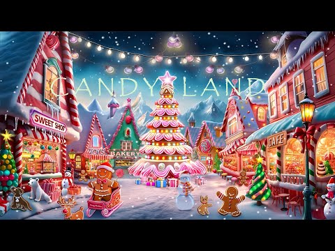 CHRISTMAS CANDY LAND AMBIENCE-GINGERBREAD MEN-SNOWFLAKES-SOFT SNOW STORM SOUNDS & CHRISTMAS PIANO