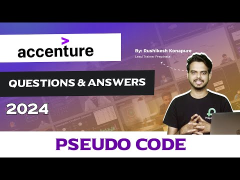 Accenture Pseudocode Questions and Answers 2024