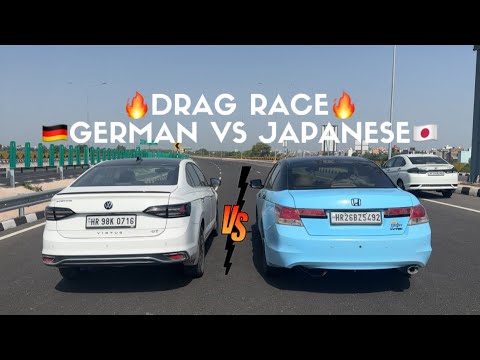 HONDA ACCORD VS VW VIRTUS: DRAG RACE🔥 2.4 VS 1.5!