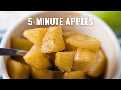 5 Minute Microwave Cinnamon Apples and Freezing Apples for Pie