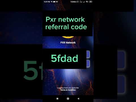 Pxr network referral code. #pxrnetwork