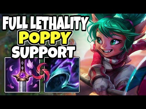 Challenger support carries with full lethality poppy - poppy support -14.15 League of Legends