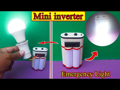 How To Make Mini Inverter & Emergency Light At Home | Mini Inverter 3.7V To 220V| Mini LED Light DIY