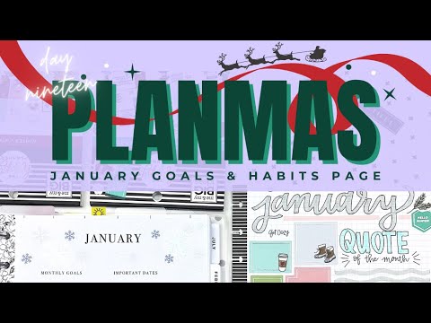 January Goals & Habits Page // PLANMAS Day 19 | Plans by Rochelle