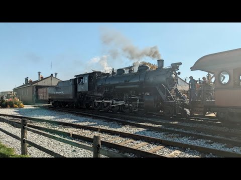 The Leaman Place Limited Departs - Strasburg Railroad 90 - Railfanning - Strasburg, PA (10/28/23)