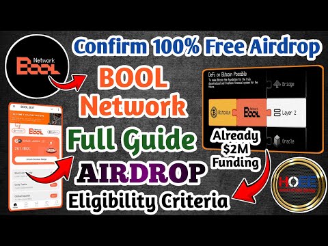 🪂 BOOL NETWORK  FREE AIRDROP UPDATE/ALREADY $2M FUND RAISING/CLAIM BOOLEAN BADGE/TBOOL AIRDROP