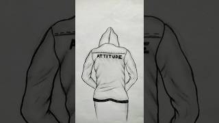 Alone Boy Attitude Status Drawing || Shwoing Attitude Boy #drawing #Shorts