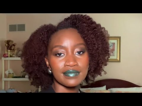 GRWM: Green Lipstick Makeup Look