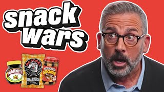 Steve Carell Tries British Snacks For The First Time | Snack Wars