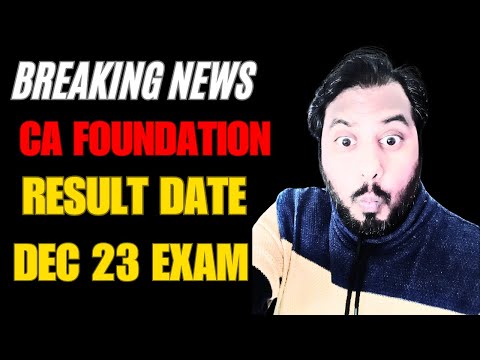 |Breaking News ICAI CA Foundation Result Date ?| Foundation CA result|