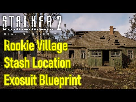 Stalker 2 Rookie Village stash location guide, exoskeleton blueprint fences drop