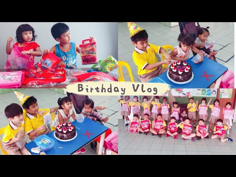 A small Birthday celebration at school with little angels// Happy 6yearsold// 哥妹仨日常// 哥哥生日快乐