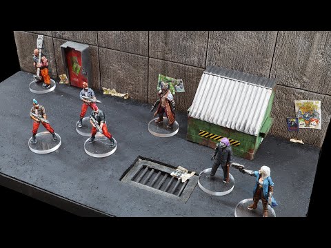 Building an Alleyway Diorama (Cyberpunk / Modern / Sci-Fi Miniature Modeling)