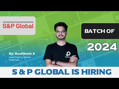 S & P Global is hiring for batch 2024 | Off Campus Placement Update!!