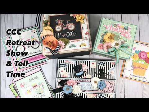 Show & Tell Time from CCC Spring Retreat| Mini Album, Folio, Explosion box | Country Craft Creations