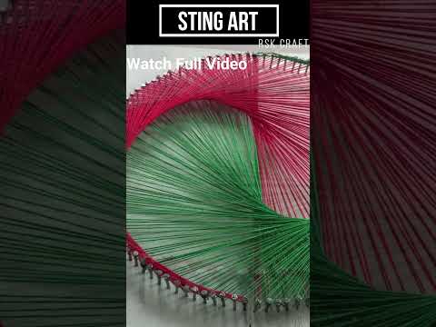 How To Make String Art|Wall Decor Ideas|String Art Circle| Geometric shape String Art. #shorts