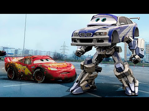 Lightning McQueen Most Wanted in Real Life on Road cars PIXAR DRIFT