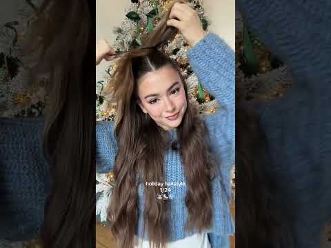 Holiday hairstyle 🎀 #hairstyletutoria #hairtok #hairstyletutotial #haircut #hairtutorial #hairstylin