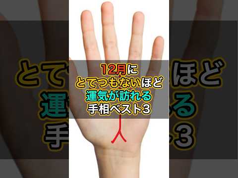 12月にとてつもないほどの運気訪れる手相ベスト3 #スピリチュアル #サイン #金運 #運 #大金 #開運 #幸運 #財運 #風水 #占い #手相 #shorts