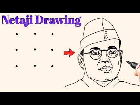 Subhash Chandra Bose Drawing For Beginners | Netaji Subhas Chandra Bose Drawing Easy Step By Step