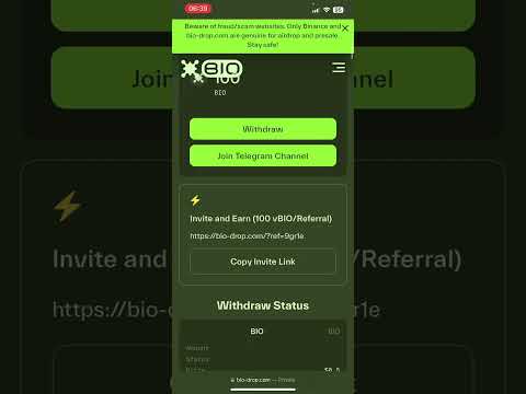 BIO AIRDROP ALERT | Just Paste Your Erc20 Wallet Address on Binance  | #bio #binance #touchbillions