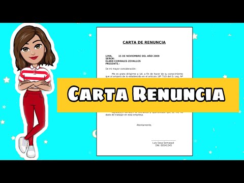 ✅La carta de Renuncia | Tutorial completo