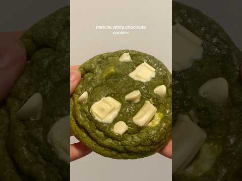 matcha white chocolate cookies 🍵 recipe on my channel