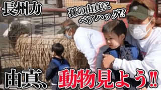 【寒いし】長州力が愛孫と動物園に里帰り【腰も痛いが】