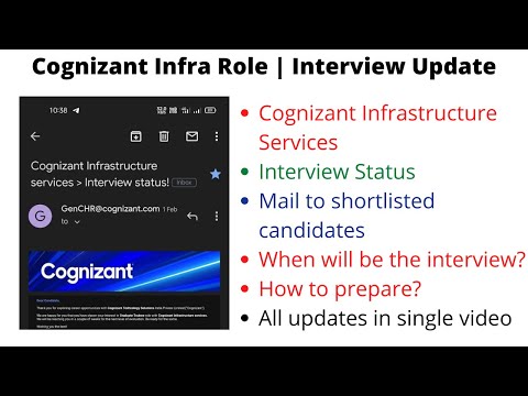 Cognizant Infrastructure Services Interview Status | Cognizant Genc | HR Round | TR Round