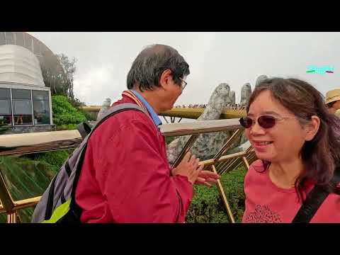 越南中部:巴拿山佛手金橋，非常特殊的造型已成為峴港超震憾旅遊景點.