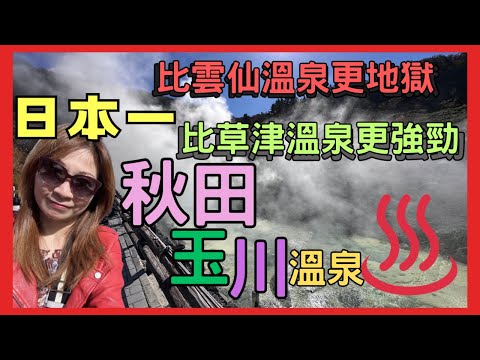 [秋田 日本一  秘湯 玉川溫泉 必浸] 溫泉大噴口 場面震憾| 比 草津溫泉 更強| 比 雲仙溫泉 更地獄| 螢光黃硫磺| 最強酸性pH1.2| 療病溫泉| 每分鐘湧出9000公升| 提升睡眠質素