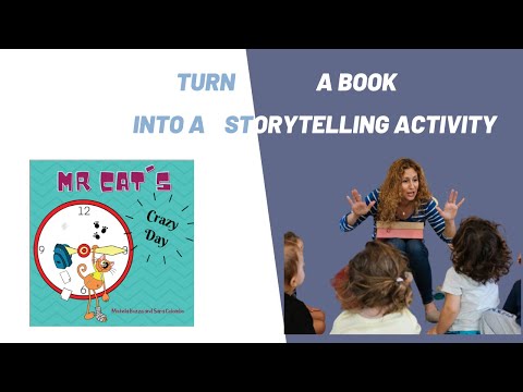 Create fascinating storytelling activity in 4-steps based on Mr. Cat Crazy Day book