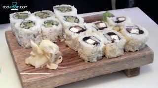 How To Make Sushi Japanese gourmet asian seafood restaurant chef preparing sushi salmon fish