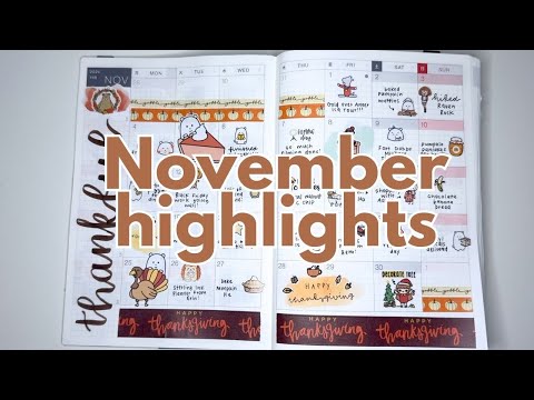 November Monthly Highlights | Hobonichi Cousin Monthly Spread