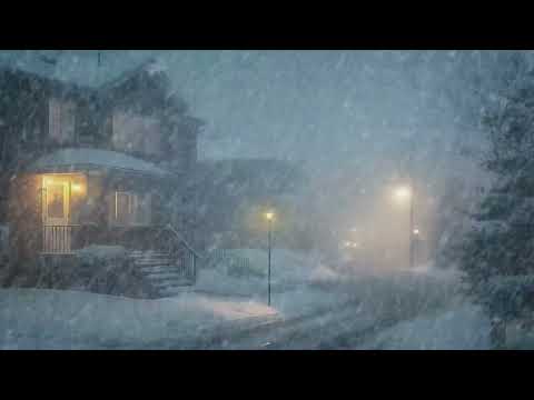 Whistling Blizzard Winds and Snowy Atmosphere | Peaceful Winter Storm Sounds for Restful Sleep