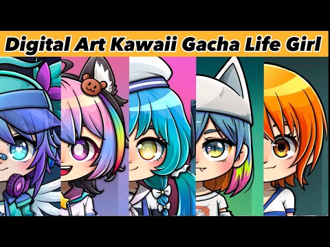 Digital Drawing Gacha Life Anime Chibi Art #howtodraw #drawing #art