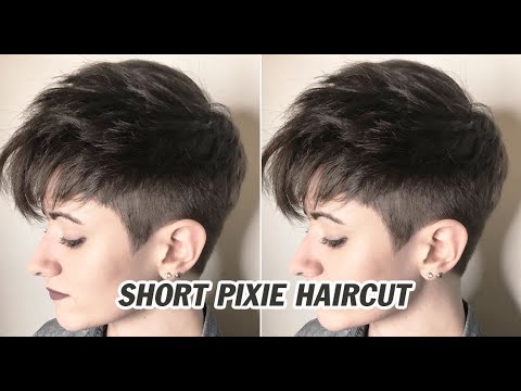 Very Nice Short Pixie Haircut Tutorial for women & Textured Short Hair Cutting Techniques