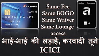 ICICI Sapphiro vs ICICI Adani One Signature Credit Card | Same same but different | Who wins?